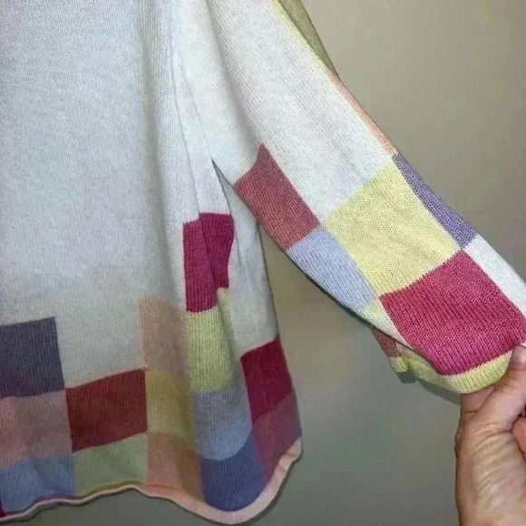 VINTAGE SQUARE COLORFUL CARDIGAN - Picture 12 of 12